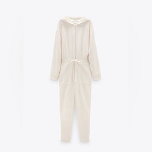 ZARA KNIT TIE WAIST JUMPSUIT